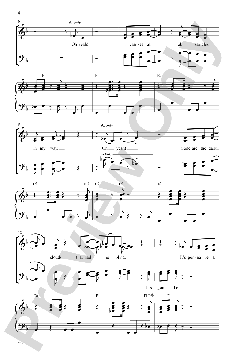 I Can See Clearly Now: SATB Choral Octavo