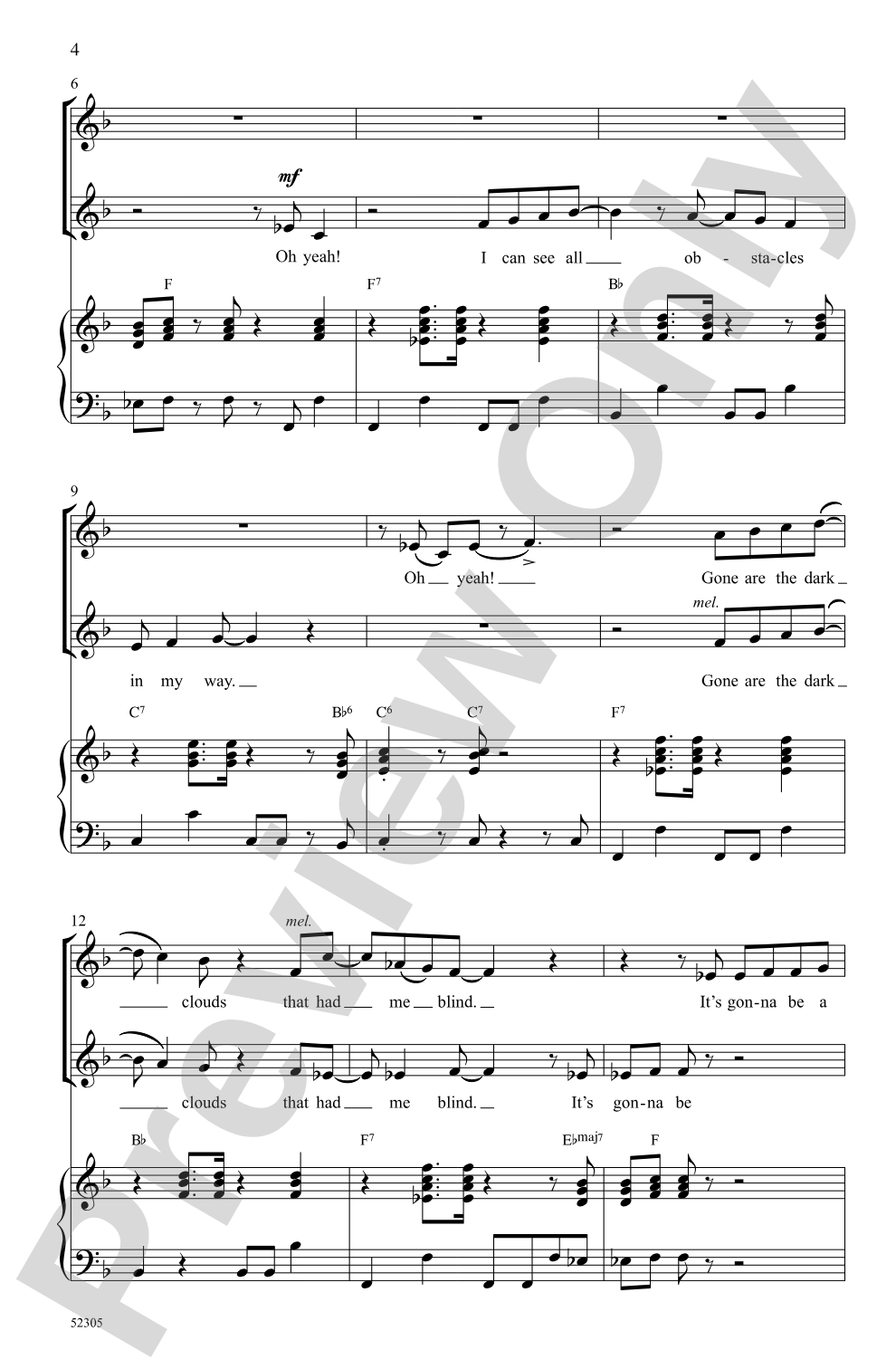 I Can See Clearly Now: 2-Part Choral Octavo