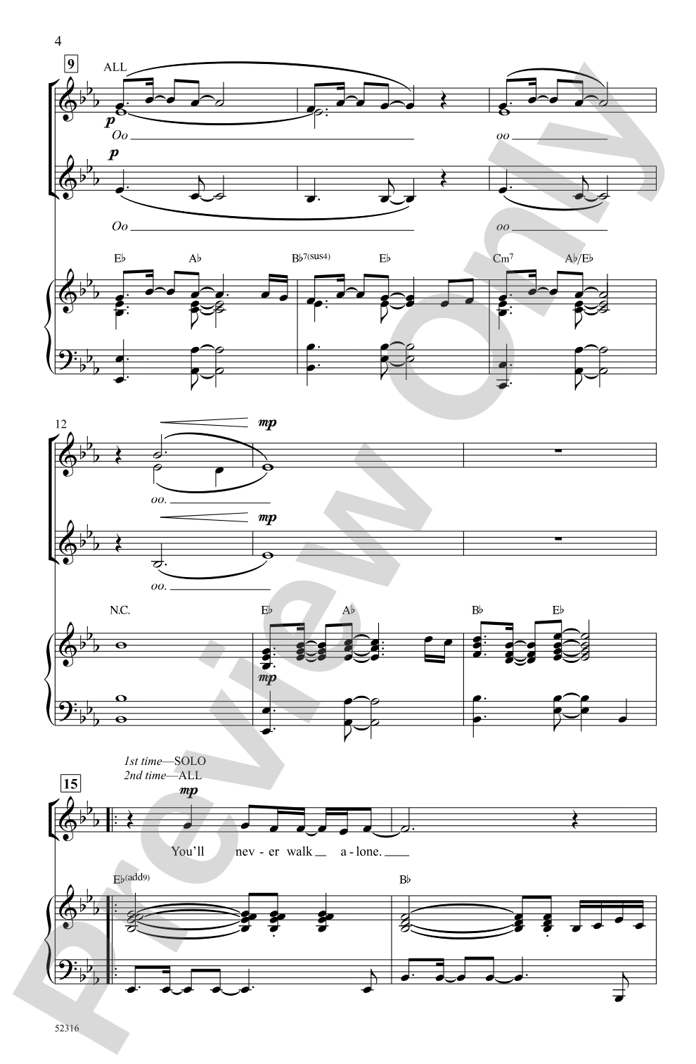 Never Walk Alone: SSA Choral Octavo