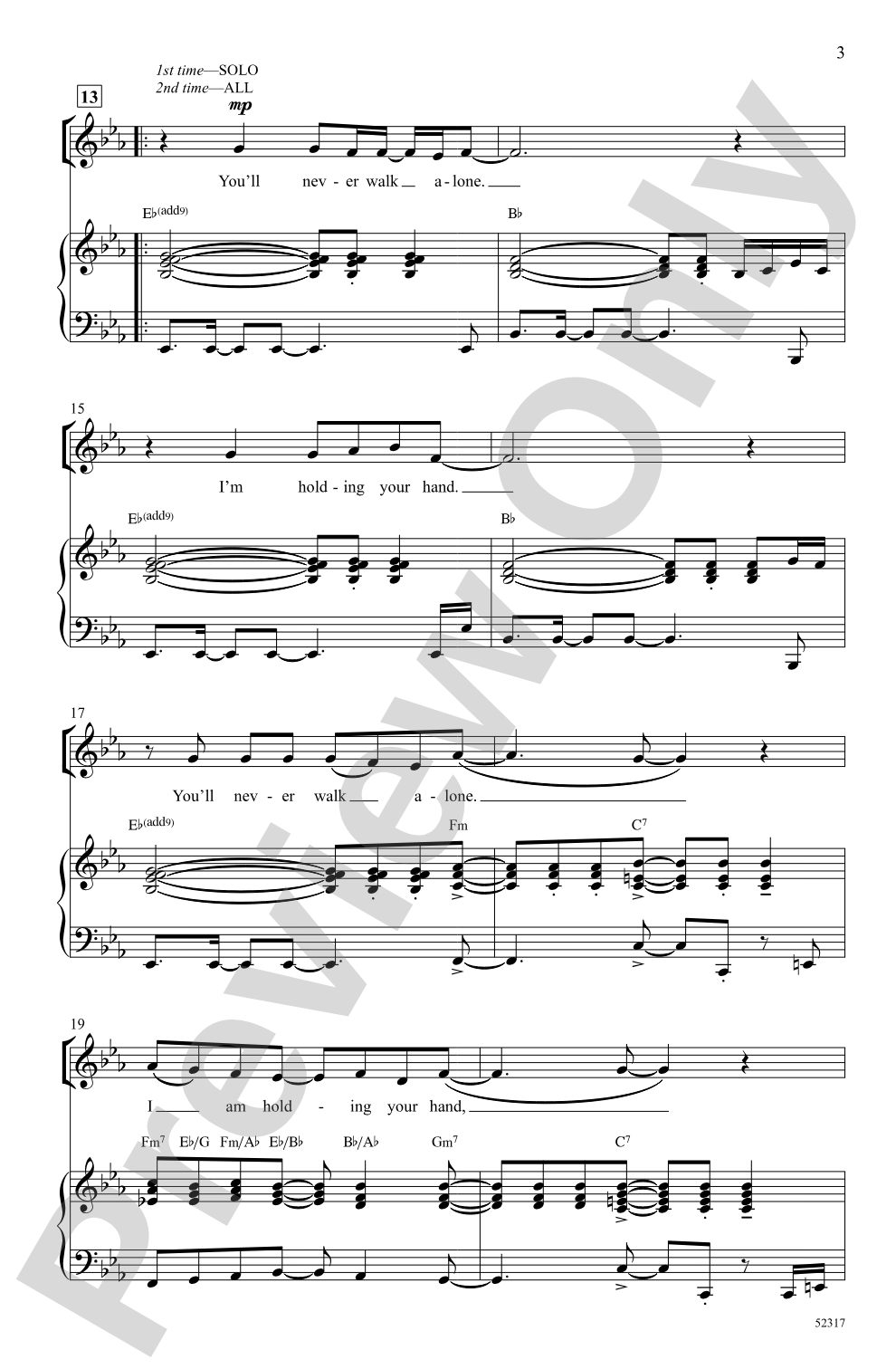 Never Walk Alone: 2-Part Choral Octavo