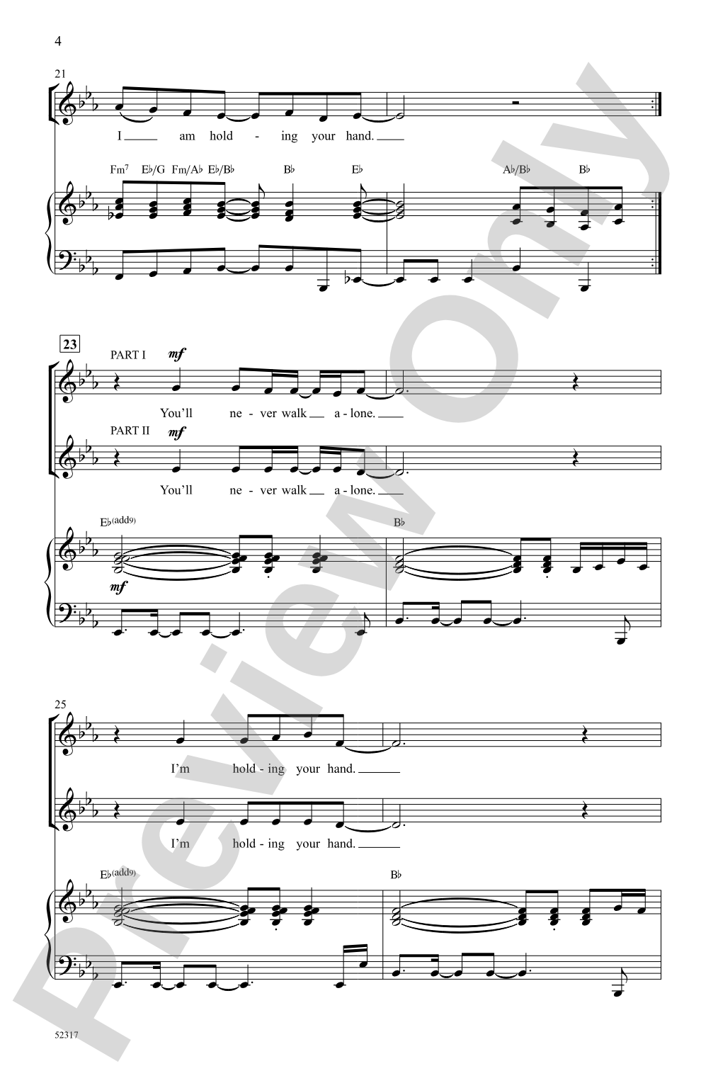 Never Walk Alone: 2-Part Choral Octavo
