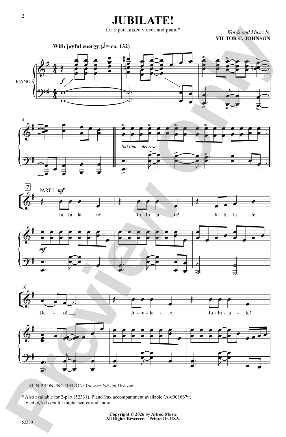 Jubilate!: 3-Part Mixed Choral Octavo