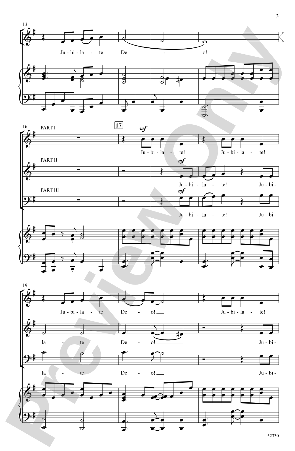 Jubilate!: 3-Part Mixed Choral Octavo