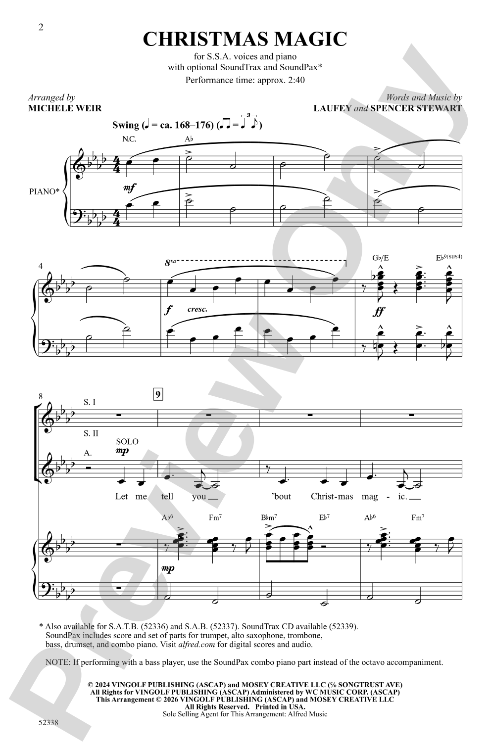 Christmas Magic: SSA Choral Octavo