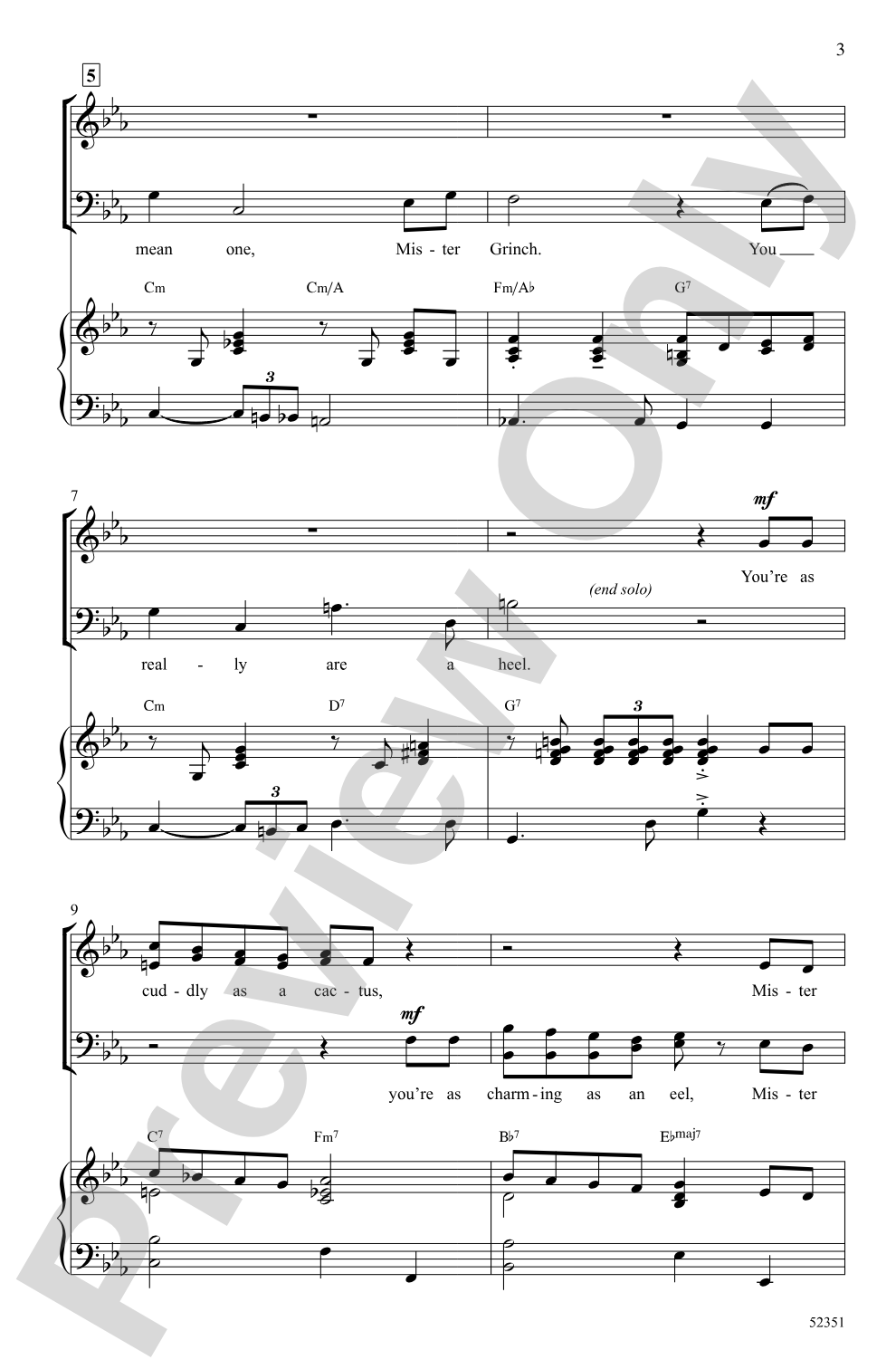 You're a Mean One, Mr. Grinch: SATB Choral Octavo