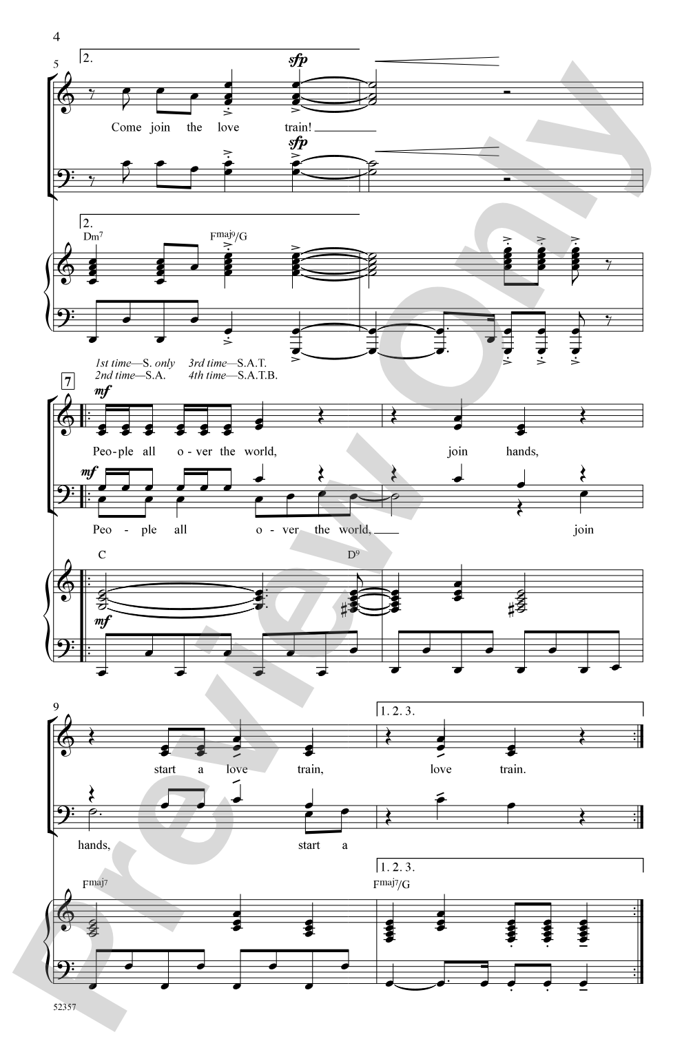 Love Train: SATB Choral Octavo