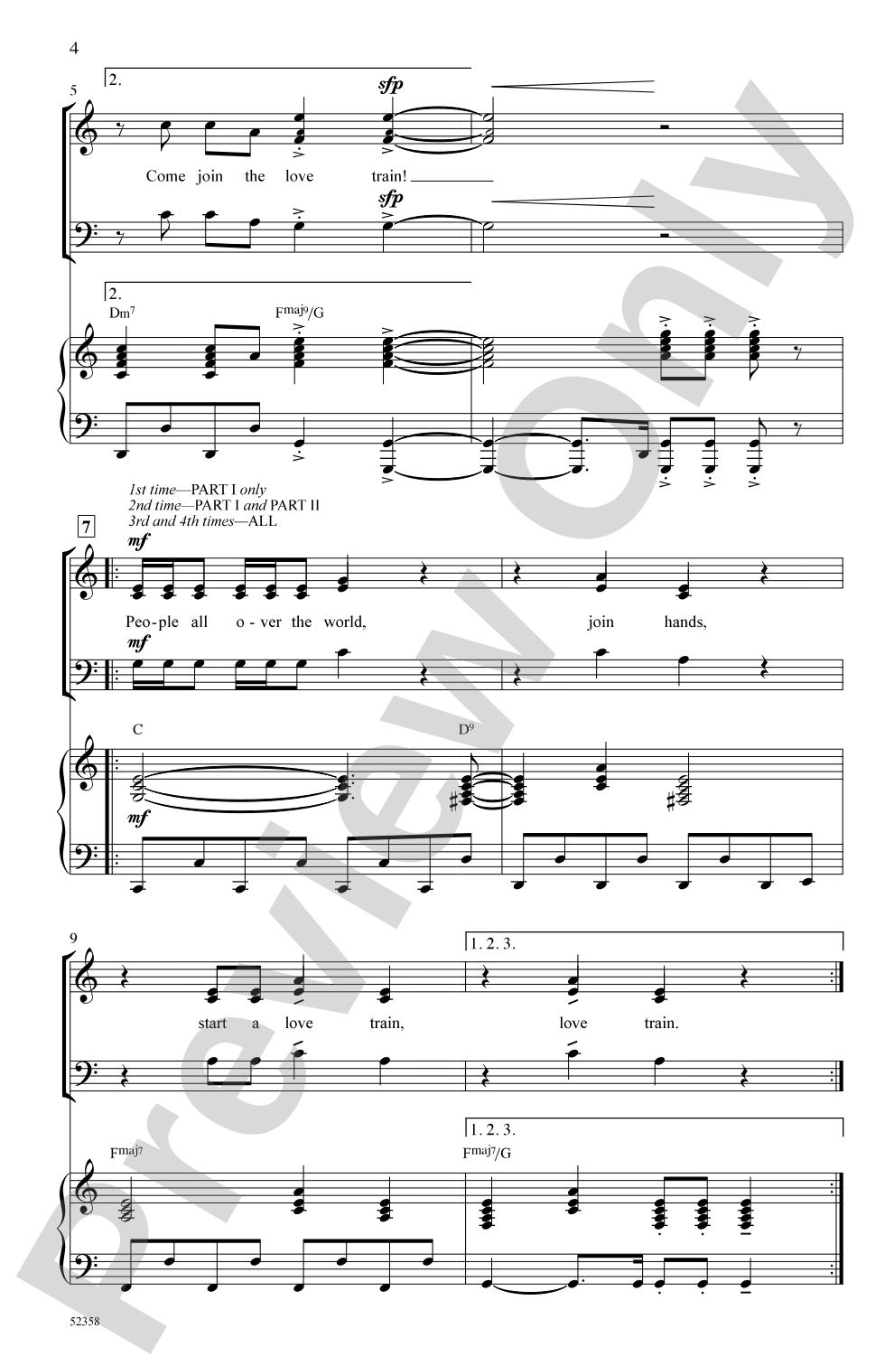 Love Train: 3-Part Mixed Choral Octavo