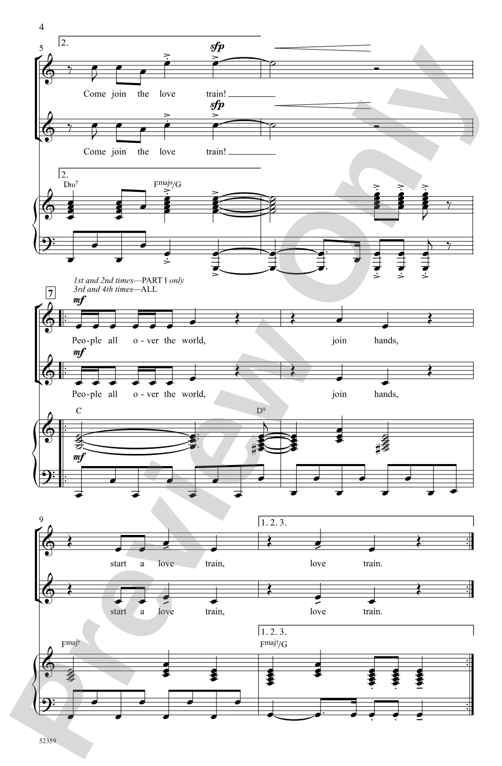 Love Train: 2-Part Choral Octavo