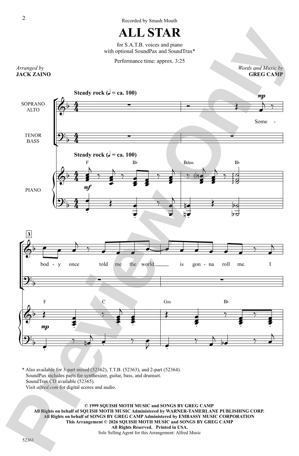 All Star: SATB Choral Octavo