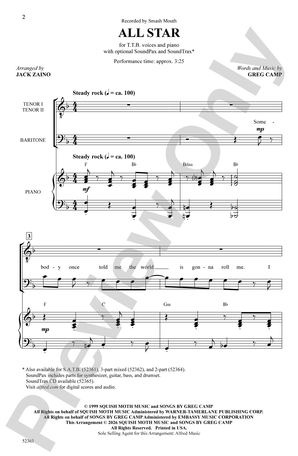 All Star: TTB Choral Octavo