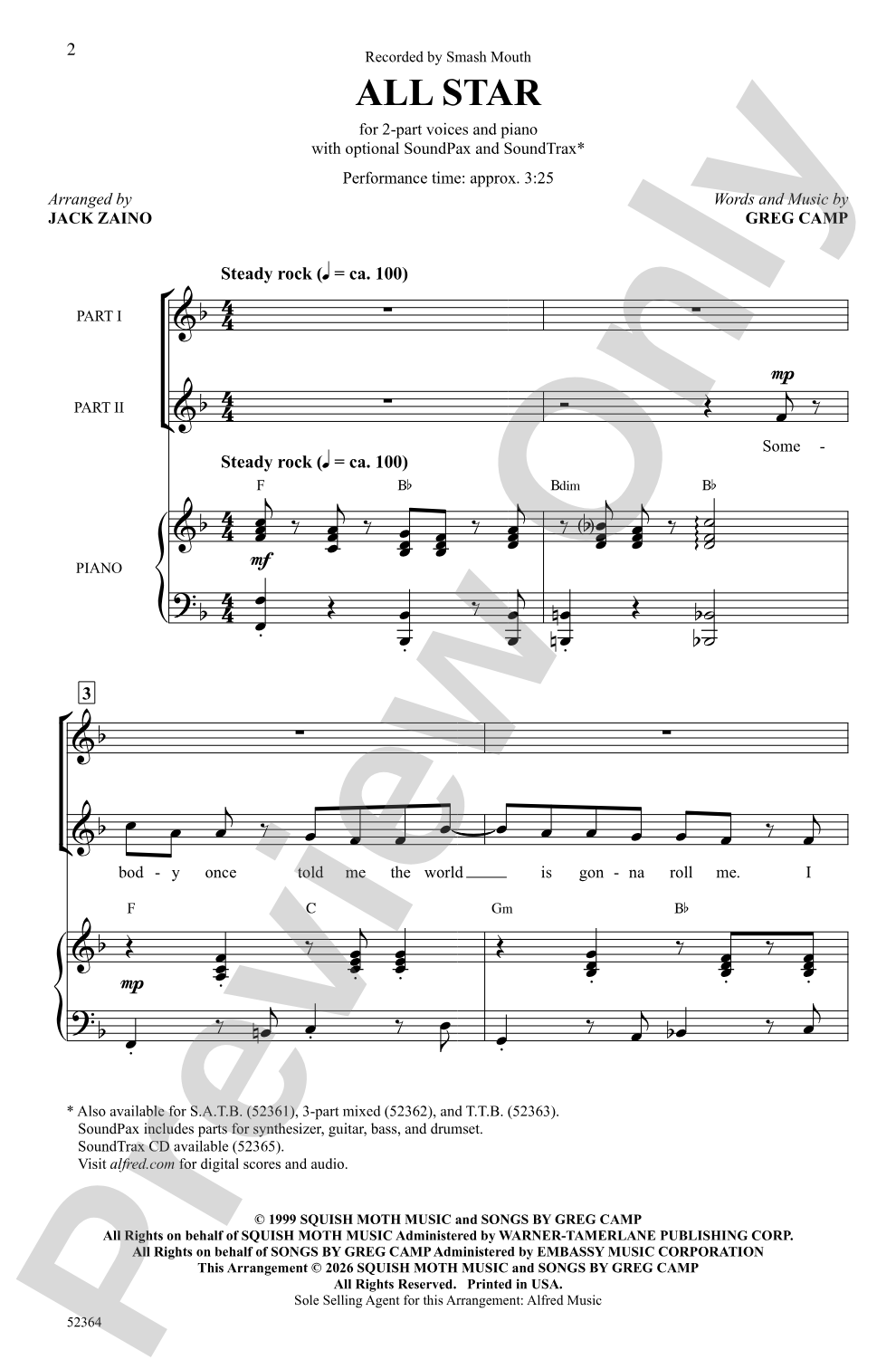All Star: 2-Part Choral Octavo
