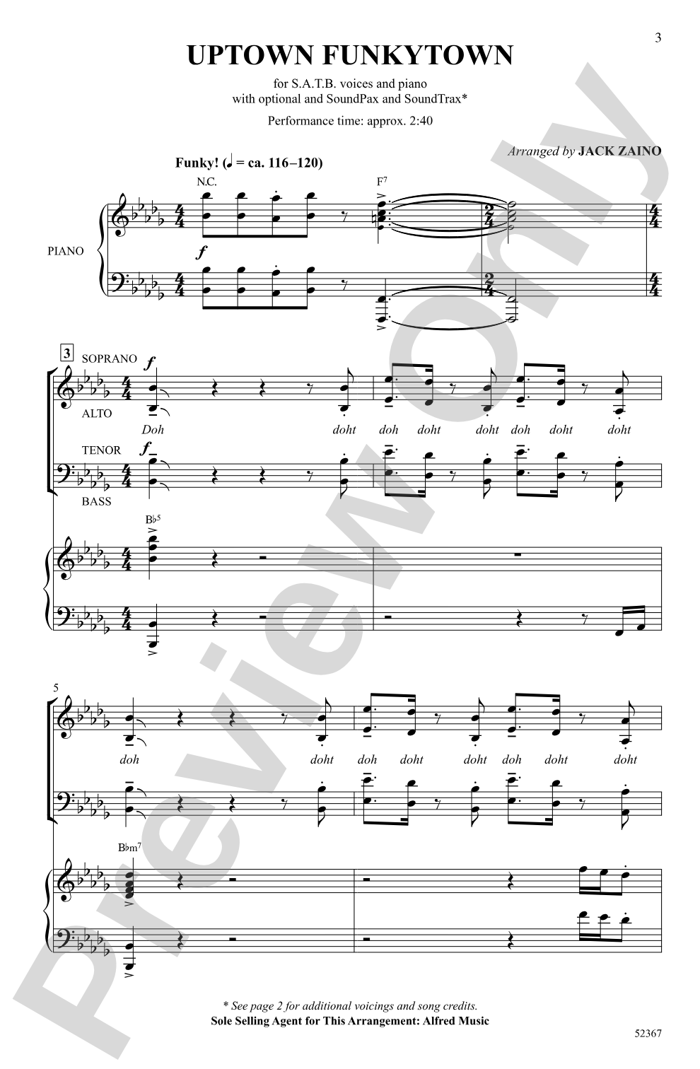 Uptown Funkytown: SATB Choral Octavo