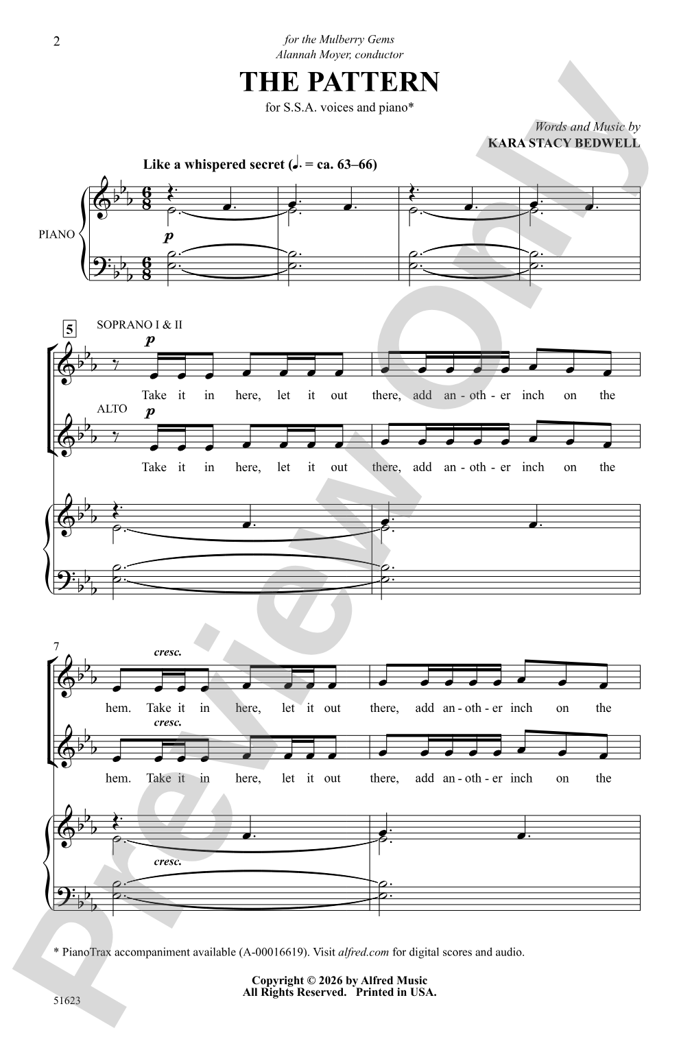 The Pattern: SSA Choral Octavo