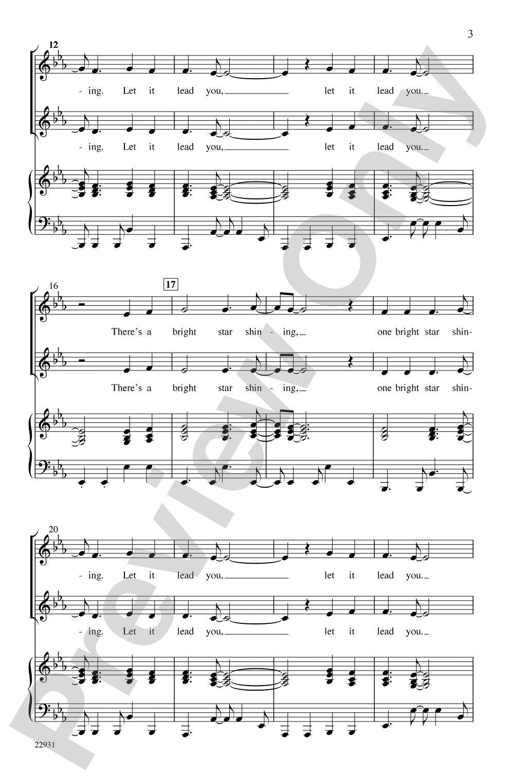 Bright Star Shining!: 2-Part Choral Octavo