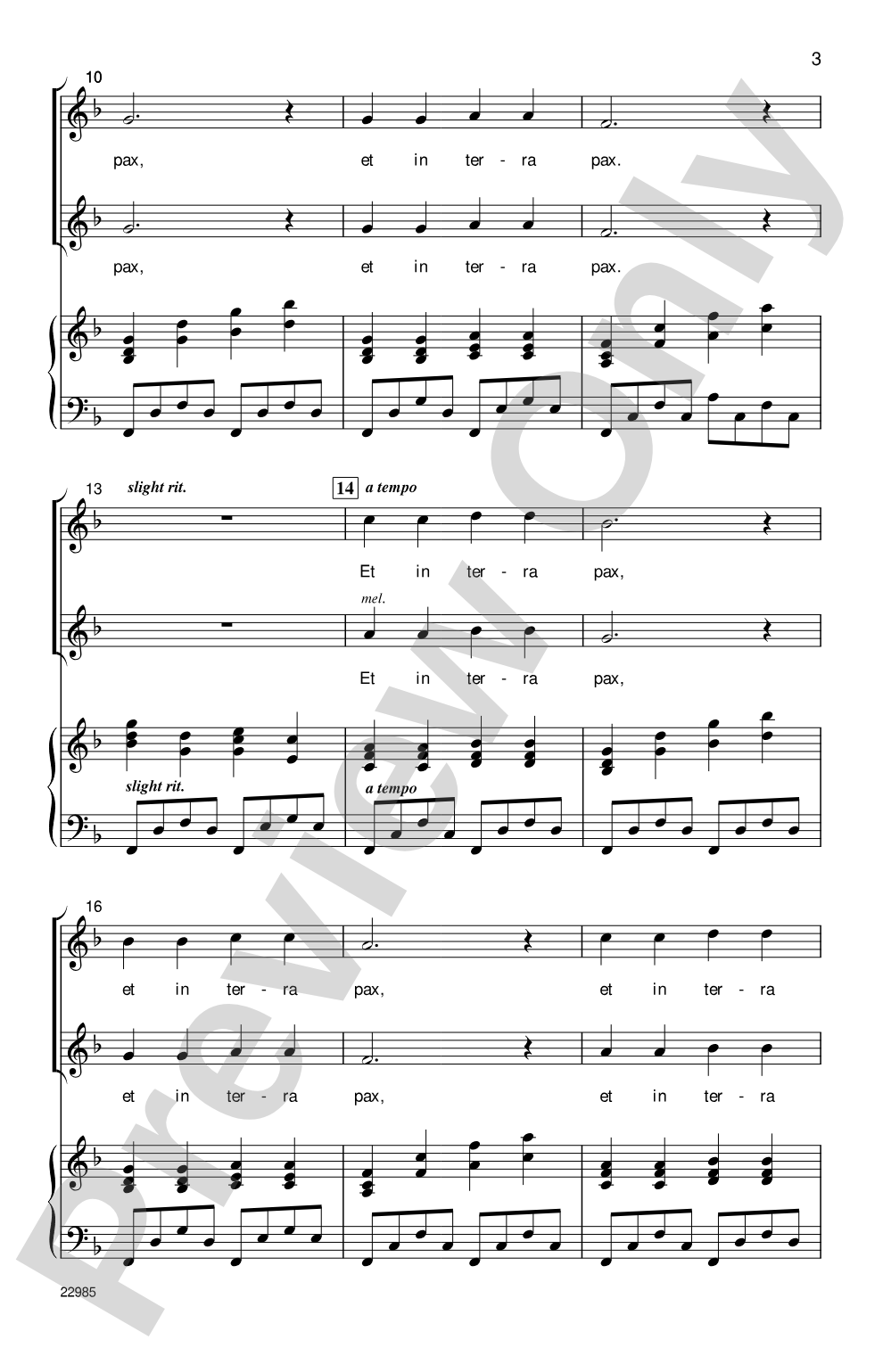 Et In Terra Pax: 2-Part Choral Octavo