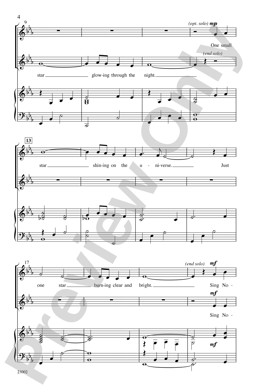 One Small Star: 2-Part Choral Octavo