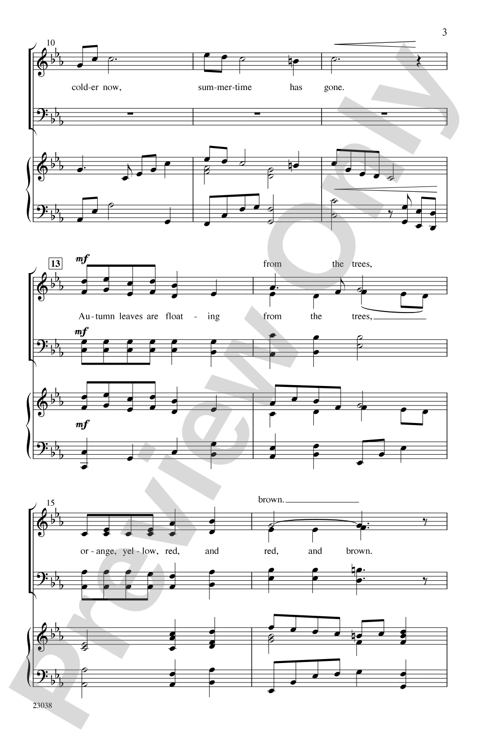 Autumn: SATB Choral Octavo