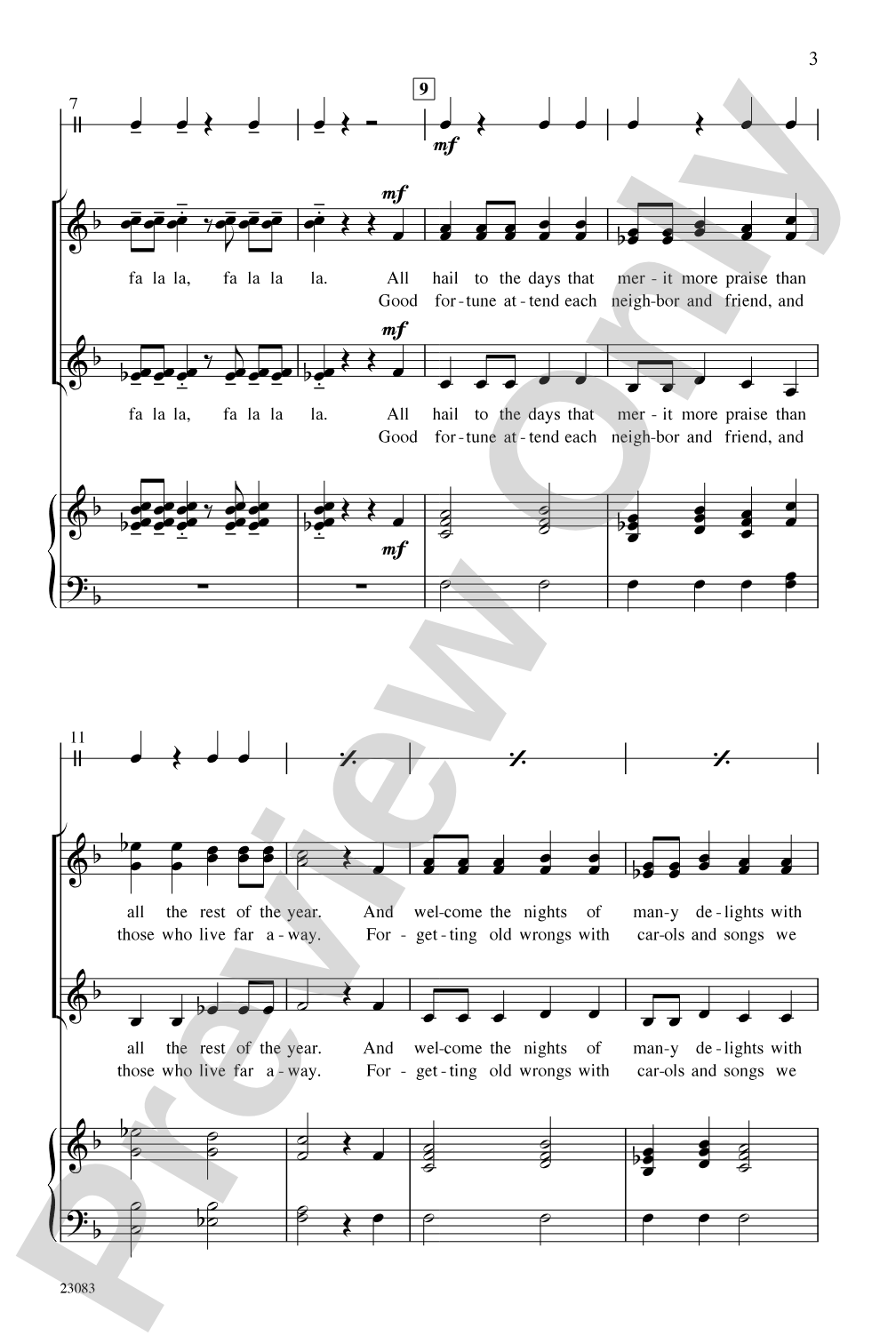Wintertime Cheer: SSAA, <I>a cappella</I> Choral Octavo