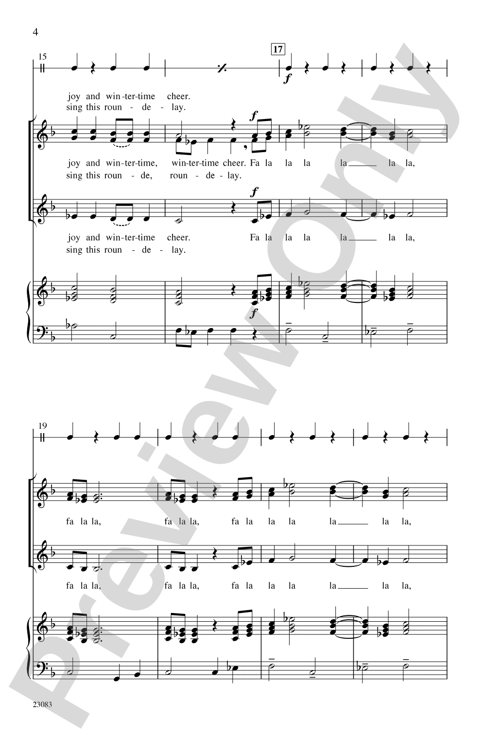 Wintertime Cheer: SSAA, <I>a cappella</I> Choral Octavo