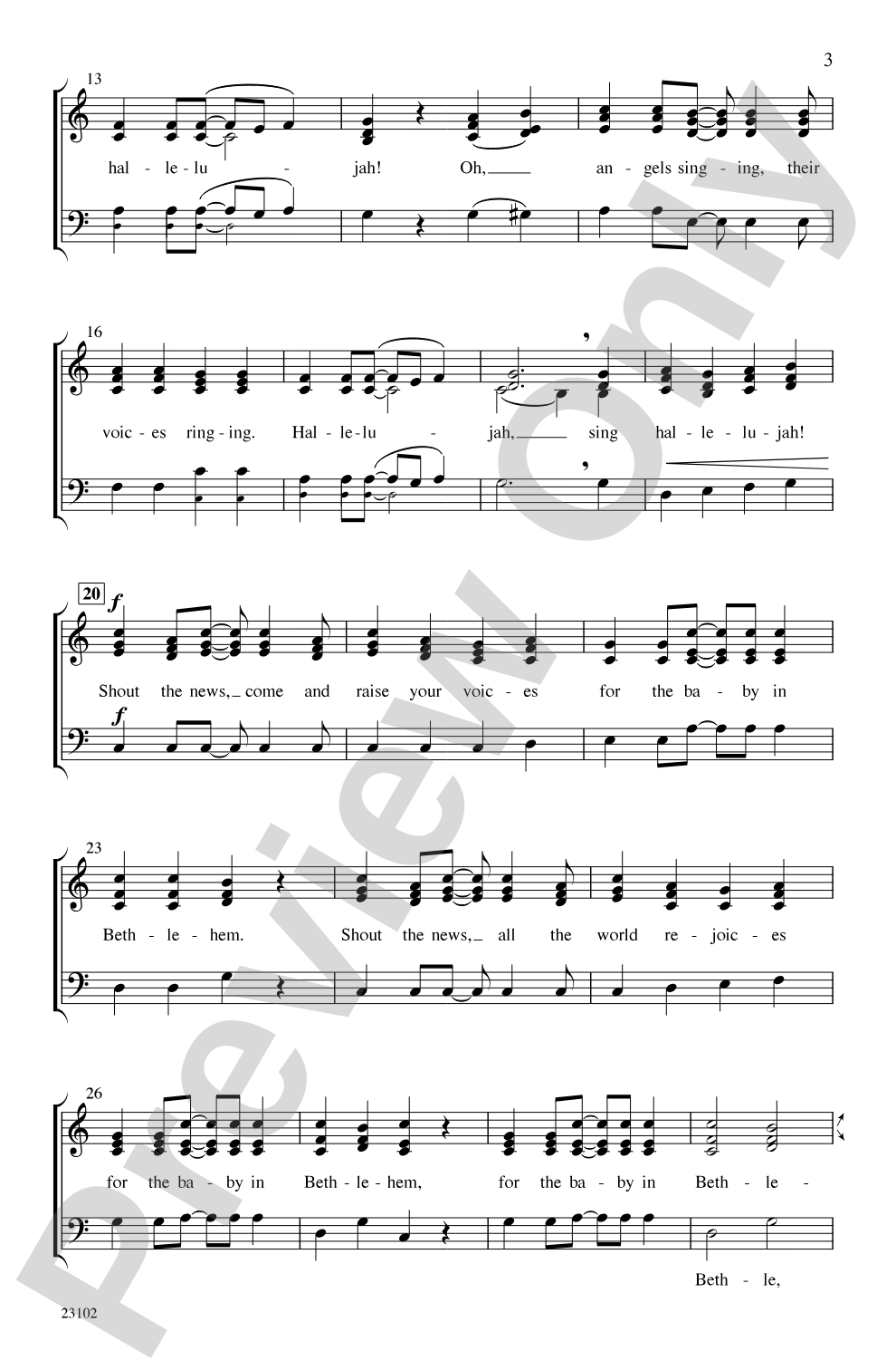 Shout the News!: SSAB, <i>a cappella</i> Choral Octavo