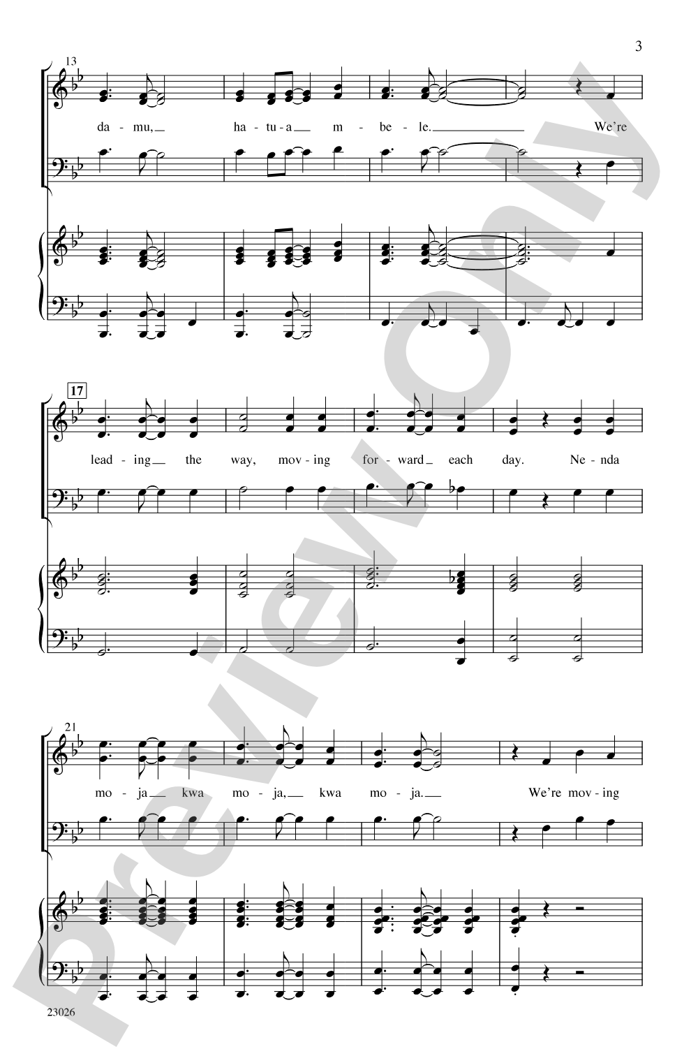 Takadamu: 3-Part Choral Octavo