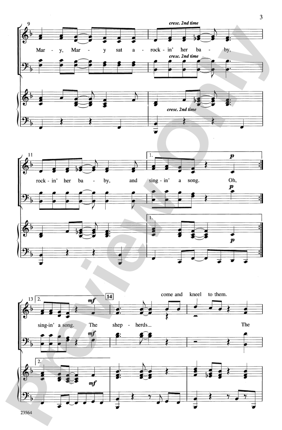 Mary Sat A-Rockin': SATB Choral Octavo