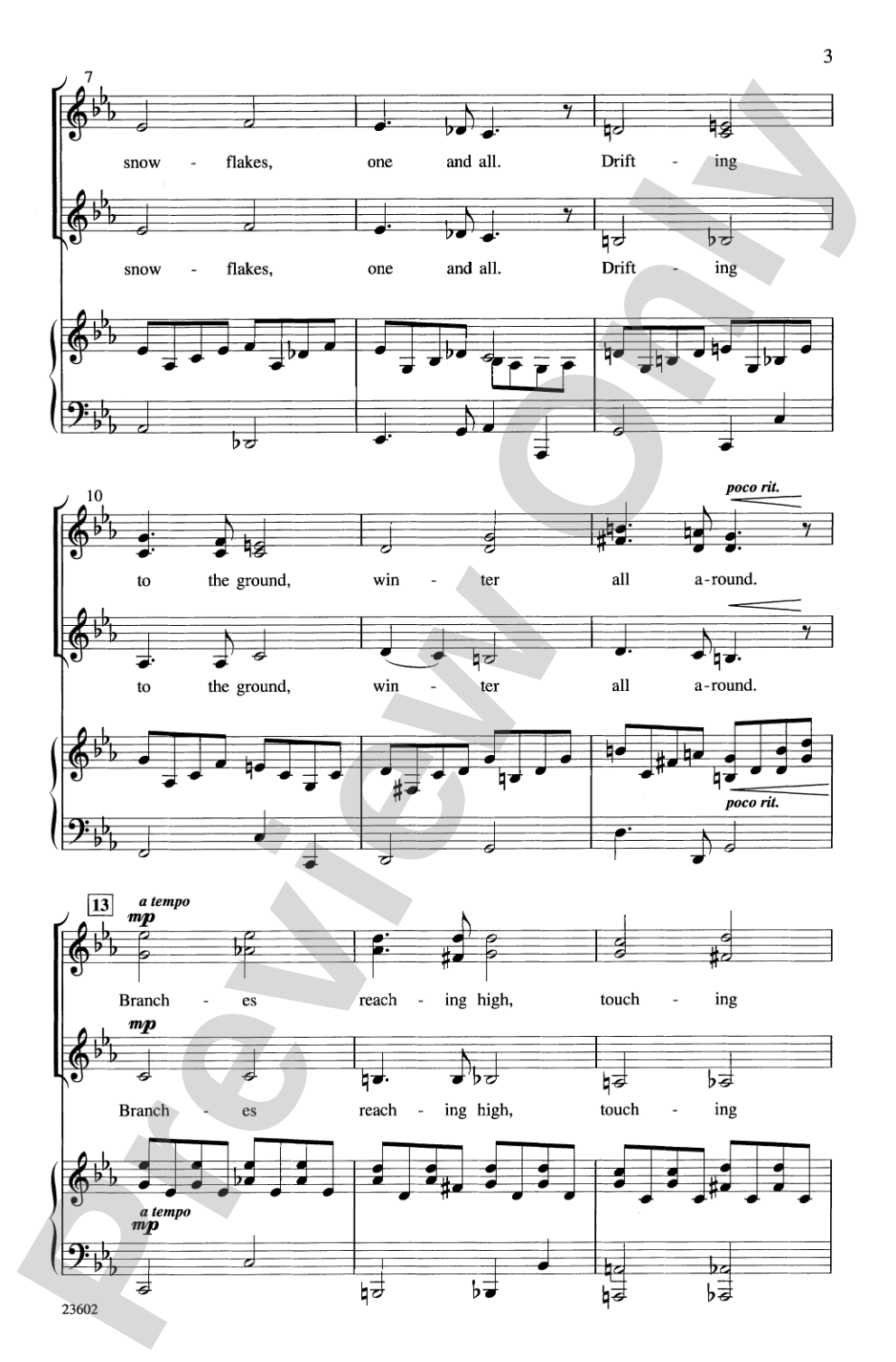 December's Keep: SSA Choral Octavo
