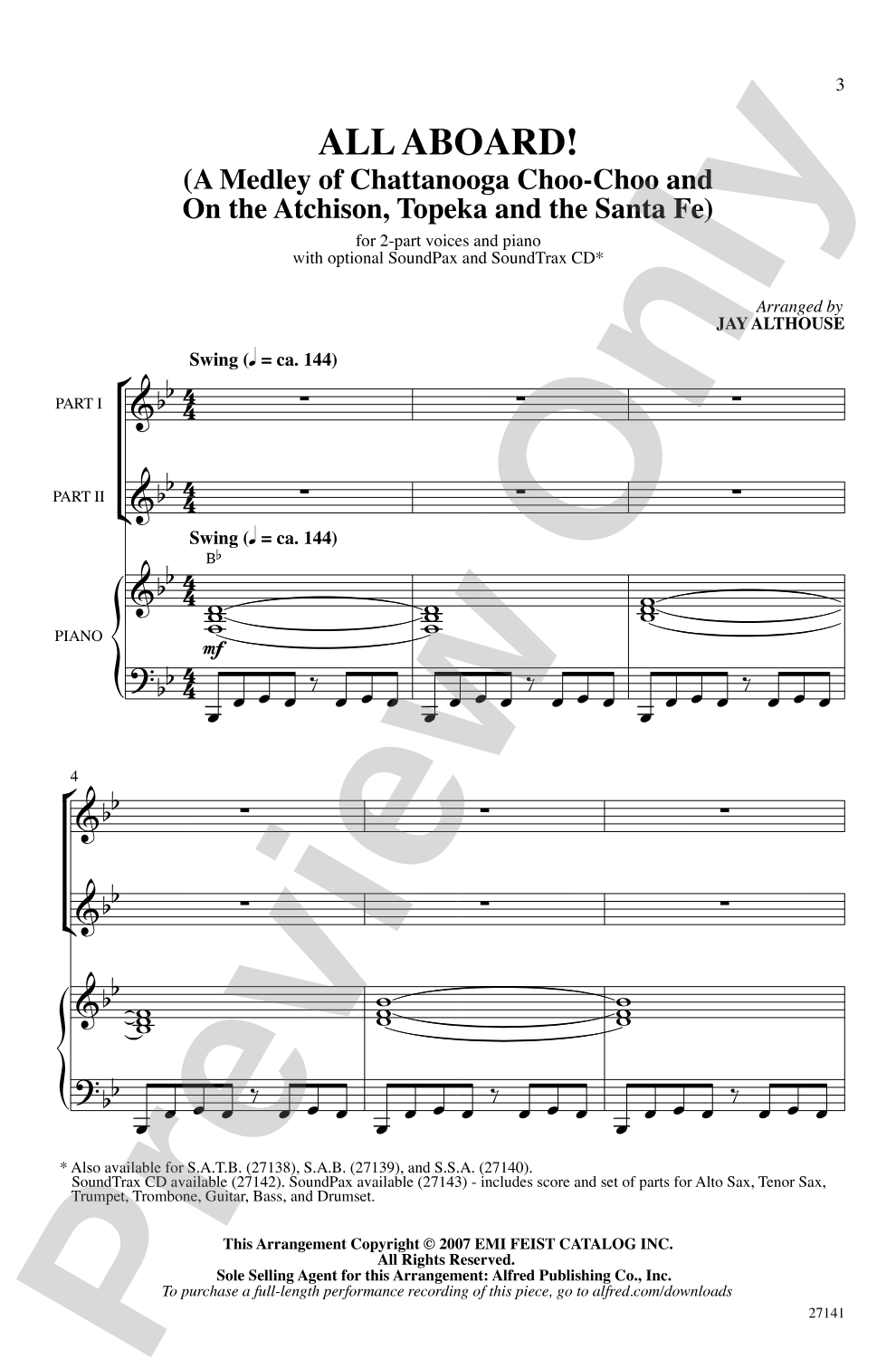 All Aboard!: 2-Part Choral Octavo
