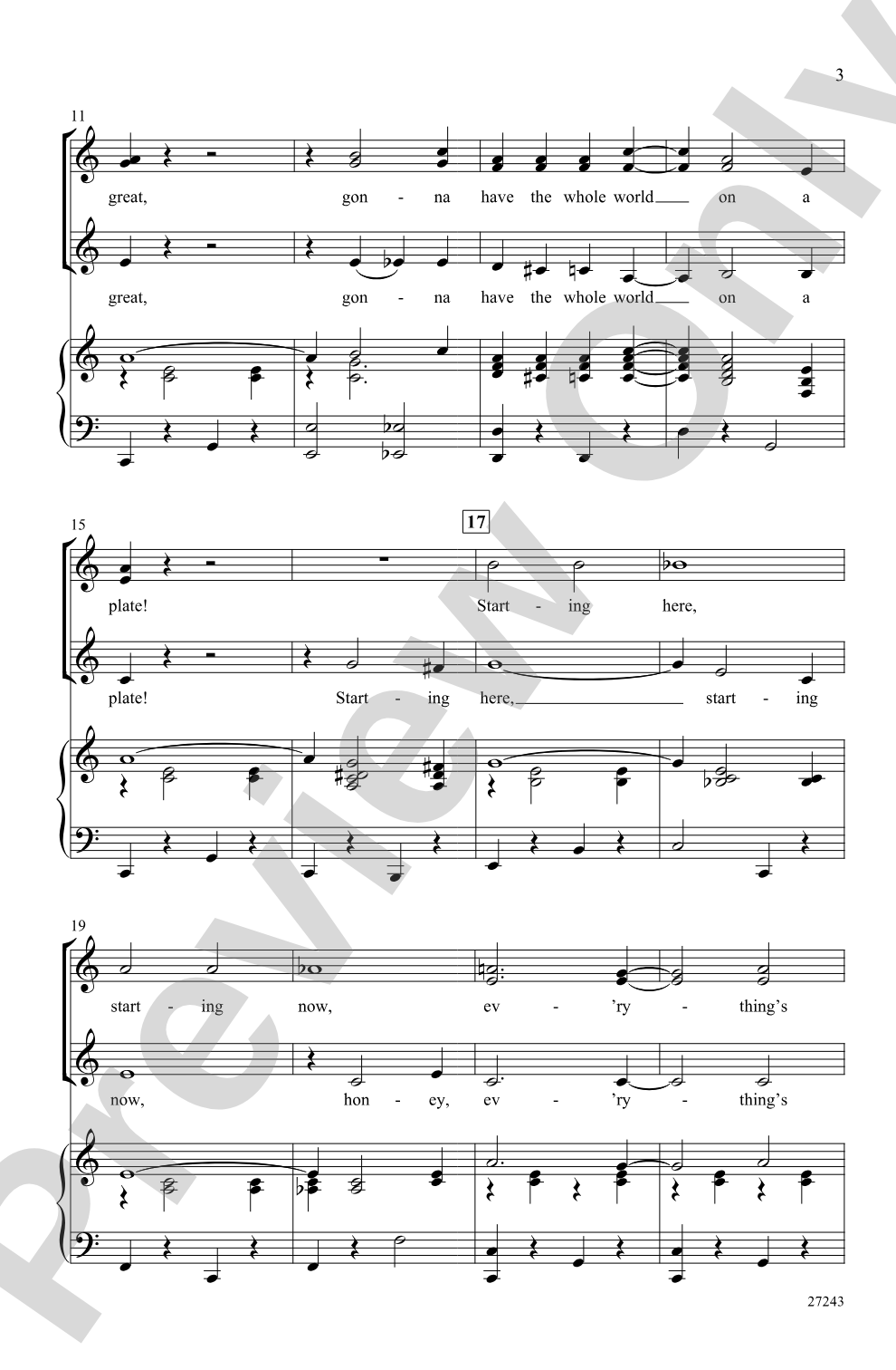 Everything's Coming Up Roses: SSA Choral Octavo