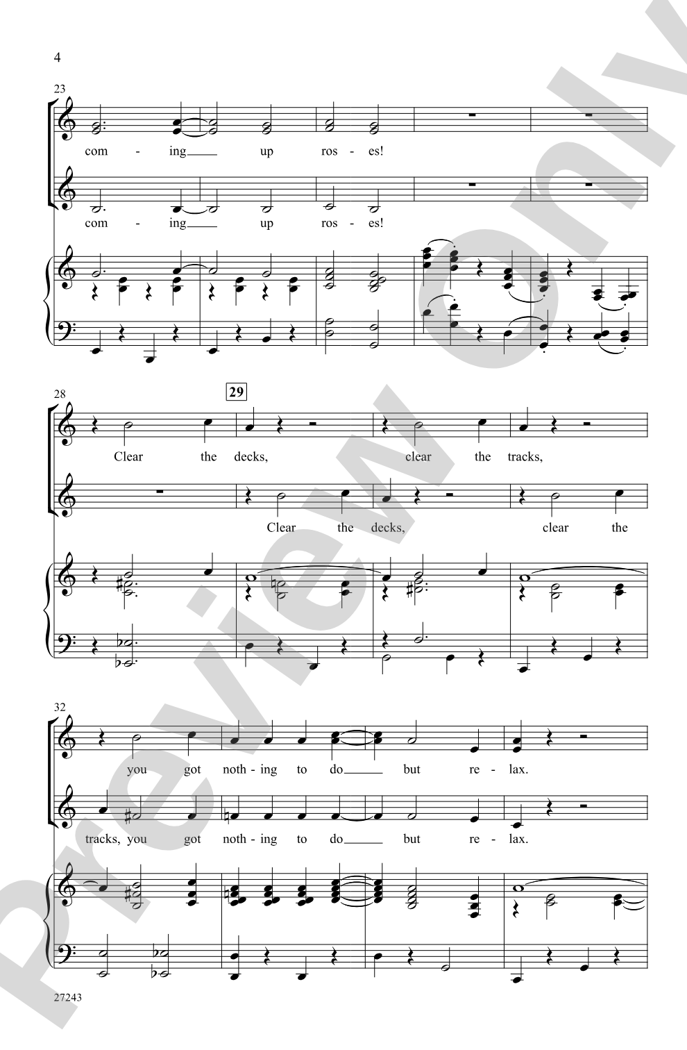 Everything's Coming Up Roses: SSA Choral Octavo