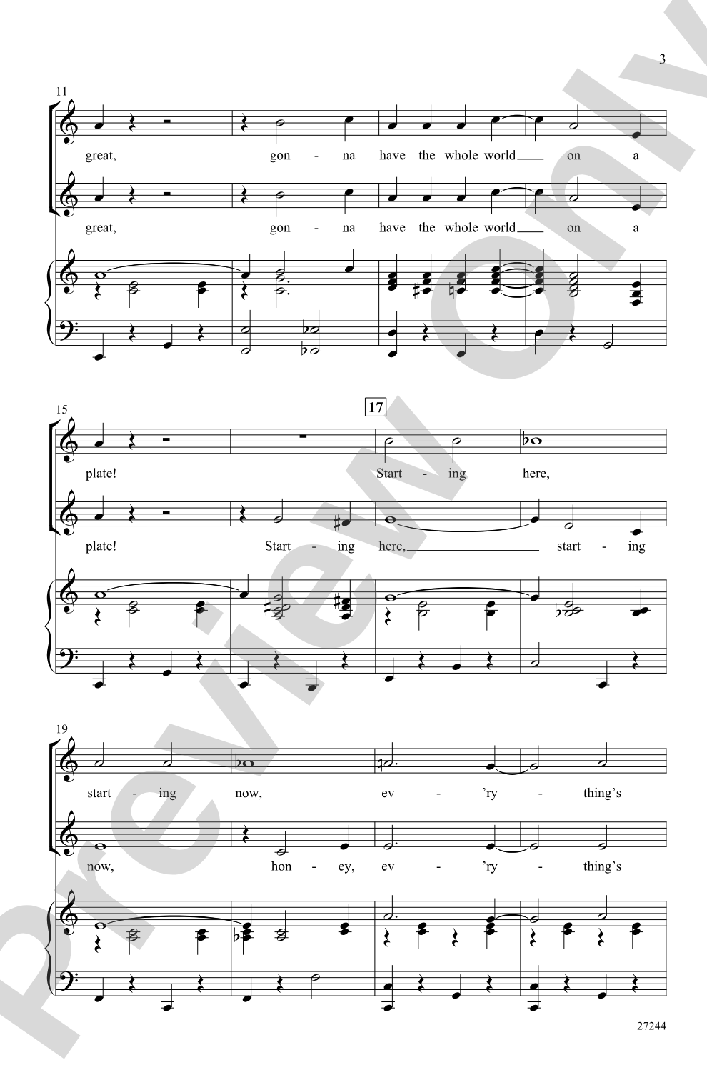 Everything's Coming Up Roses: 2-Part Choral Octavo