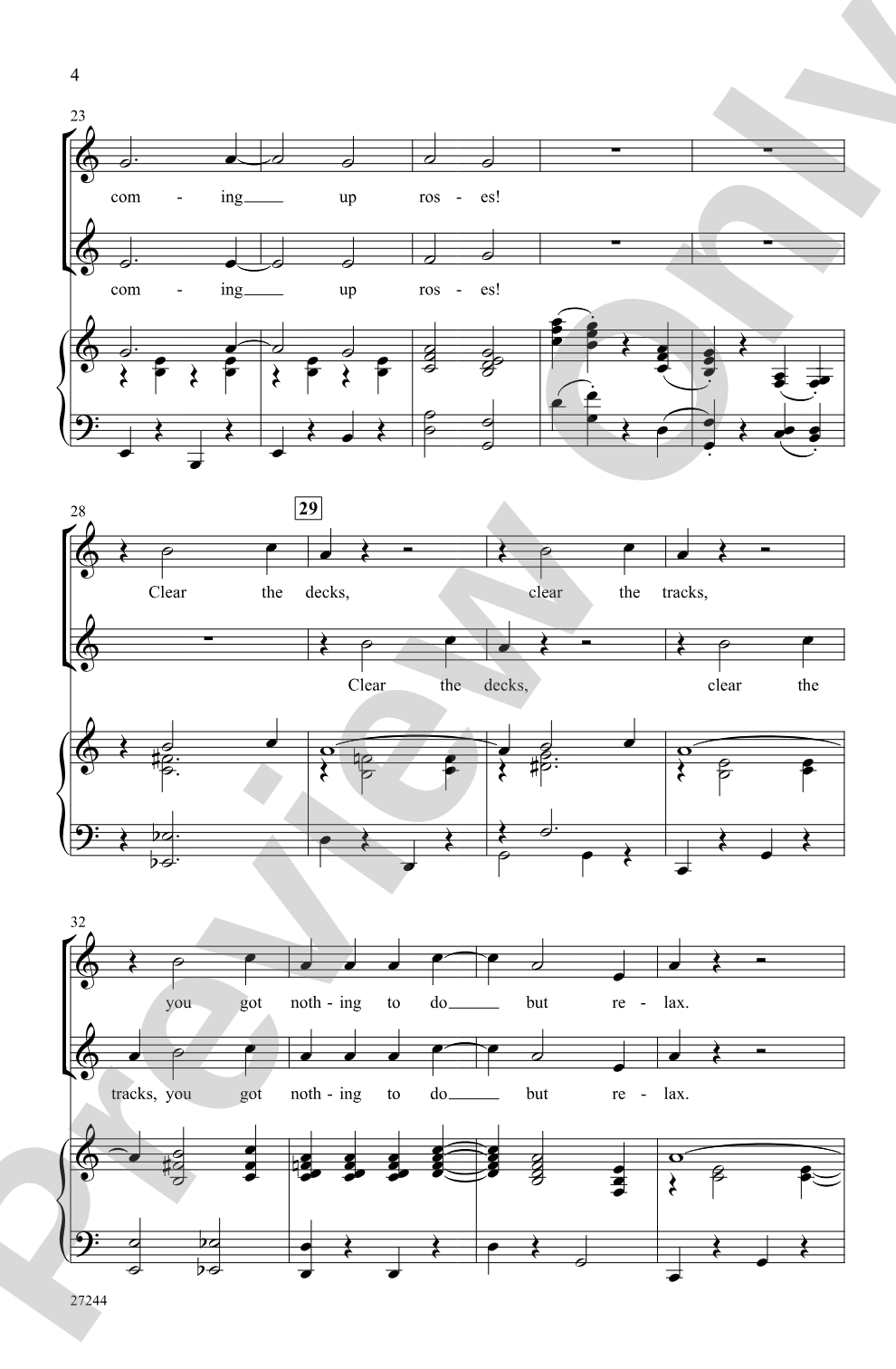 Everything's Coming Up Roses: 2-Part Choral Octavo