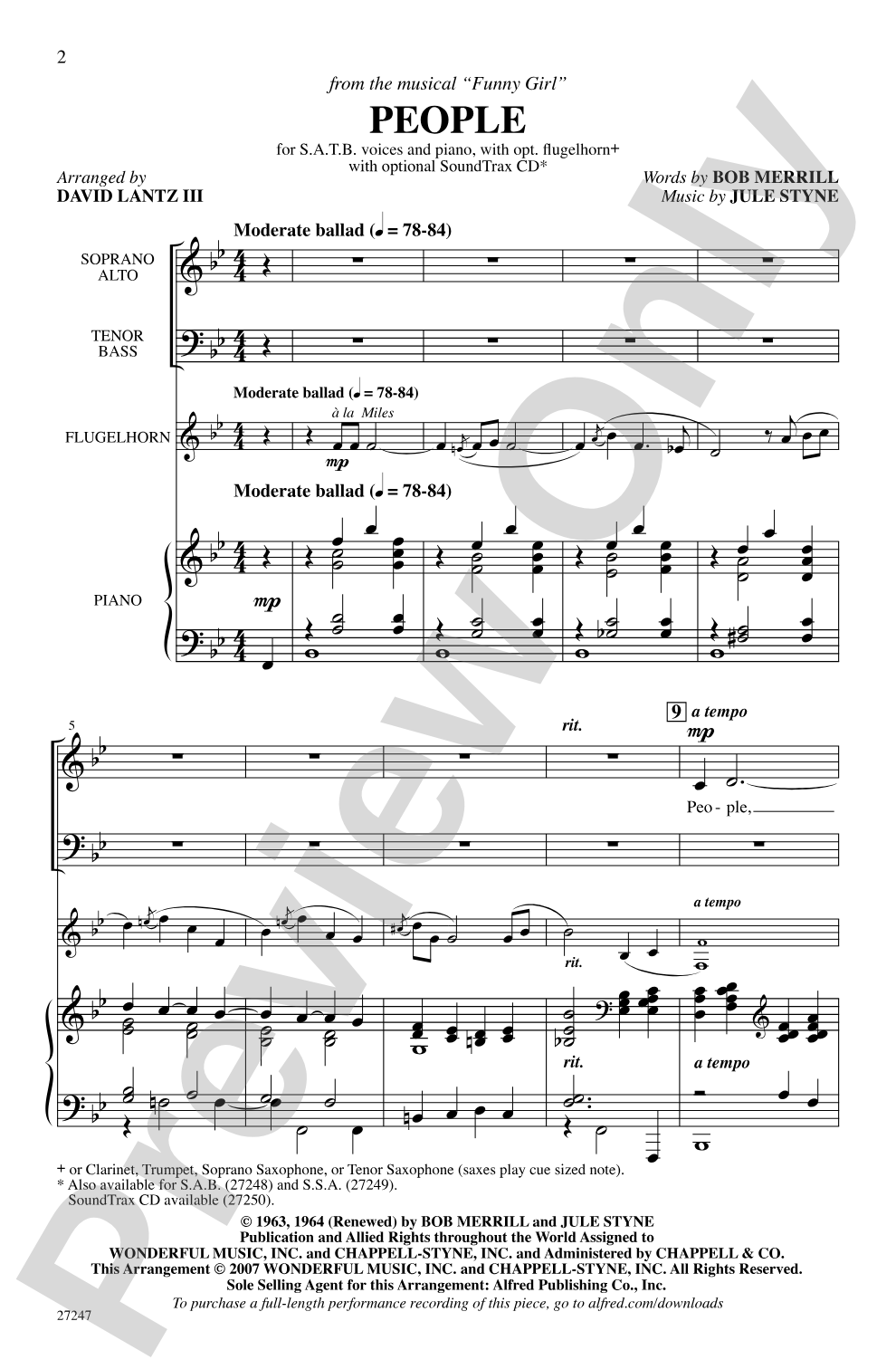 People: SATB Choral Octavo