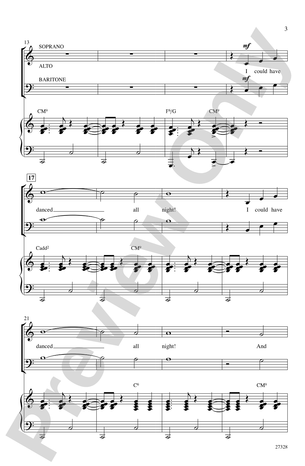 I Could Have Danced All Night: SAB Choral Octavo