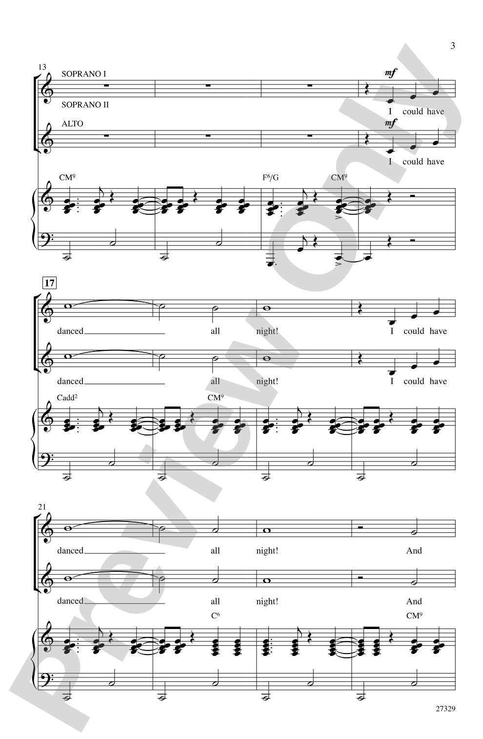 I Could Have Danced All Night: SSA Choral Octavo