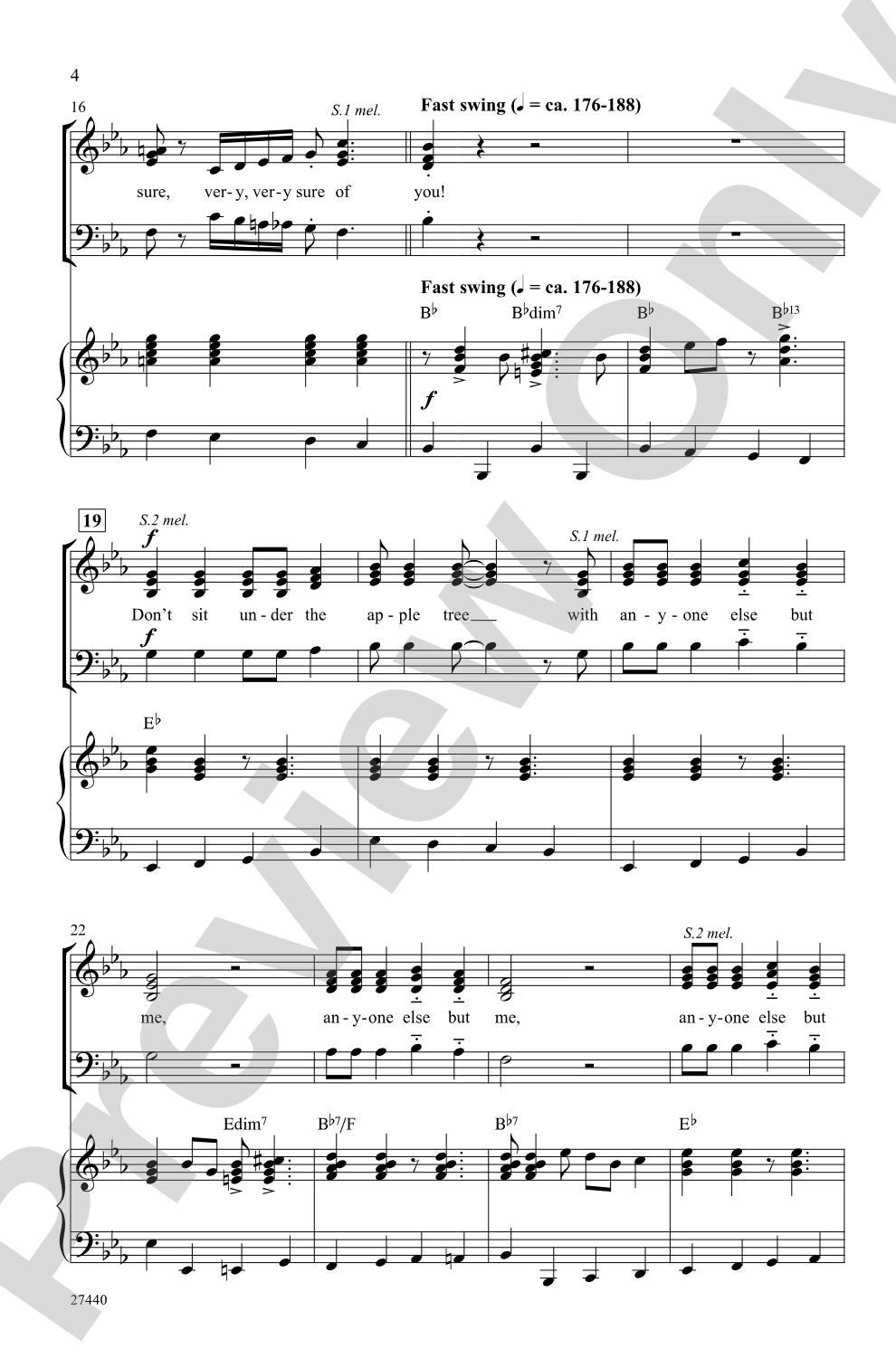 Don't Sit Under the Apple Tree: SAB Choral Octavo