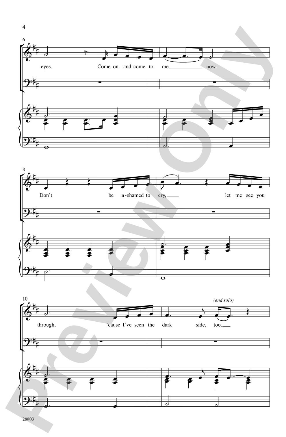 I'll Stand by You: SATB Choral Octavo