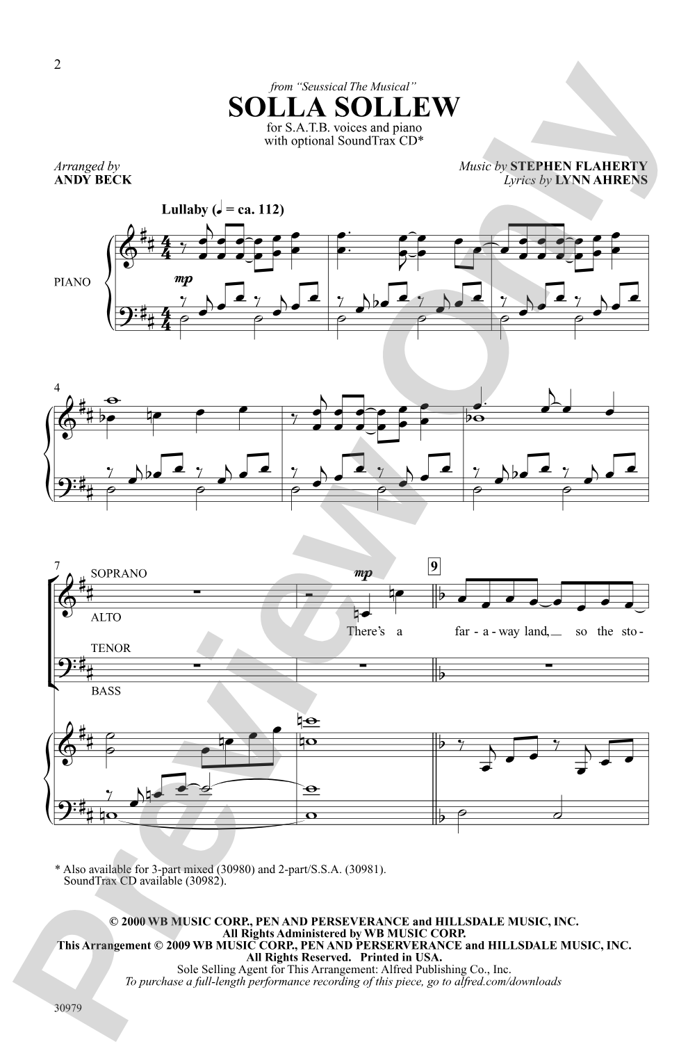 Solla Sollew: SATB Choral Octavo
