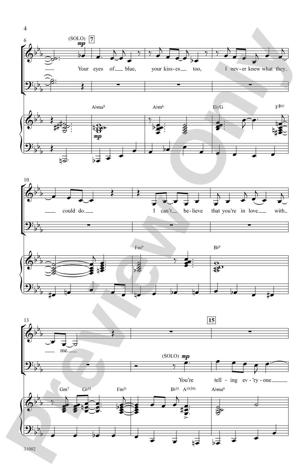 I Can't Believe That You're in Love with Me: SATB Choral Octavo