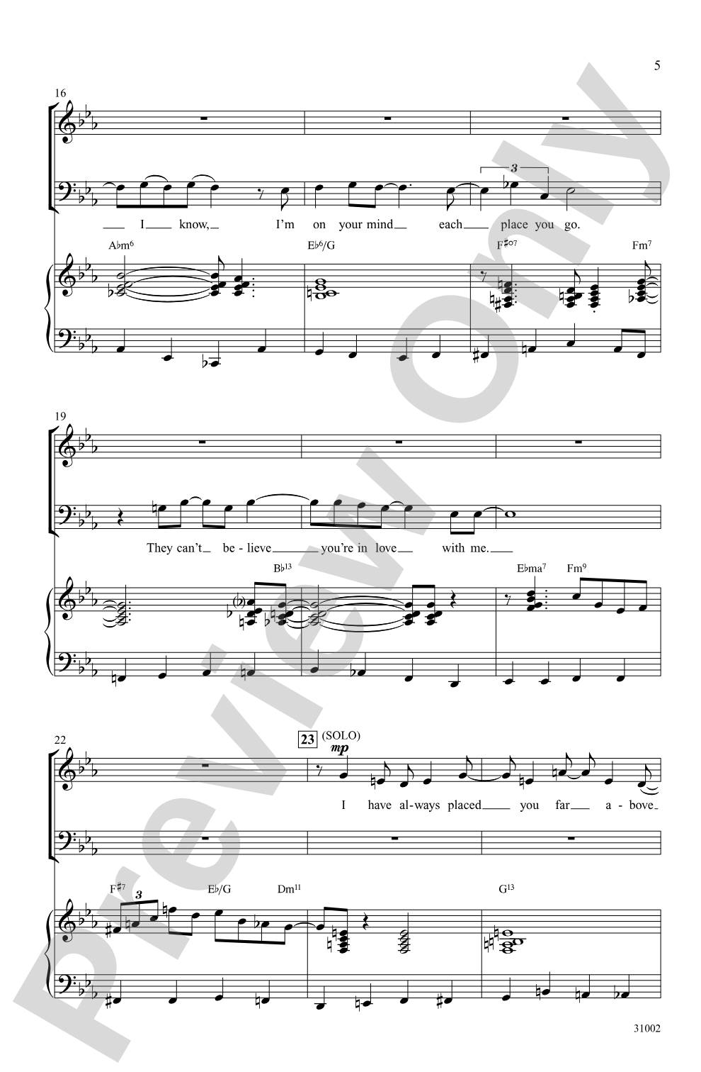 I Can't Believe That You're in Love with Me: SATB Choral Octavo
