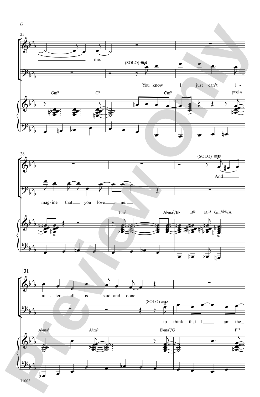 I Can't Believe That You're in Love with Me: SATB Choral Octavo