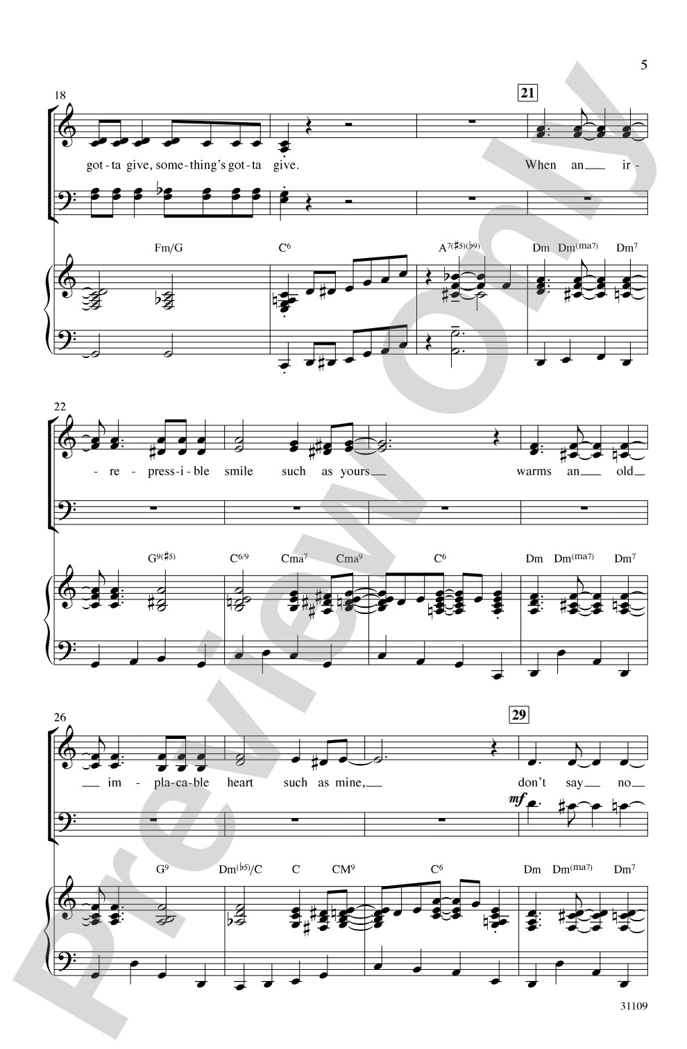 Something's Gotta Give: SATB Choral Octavo