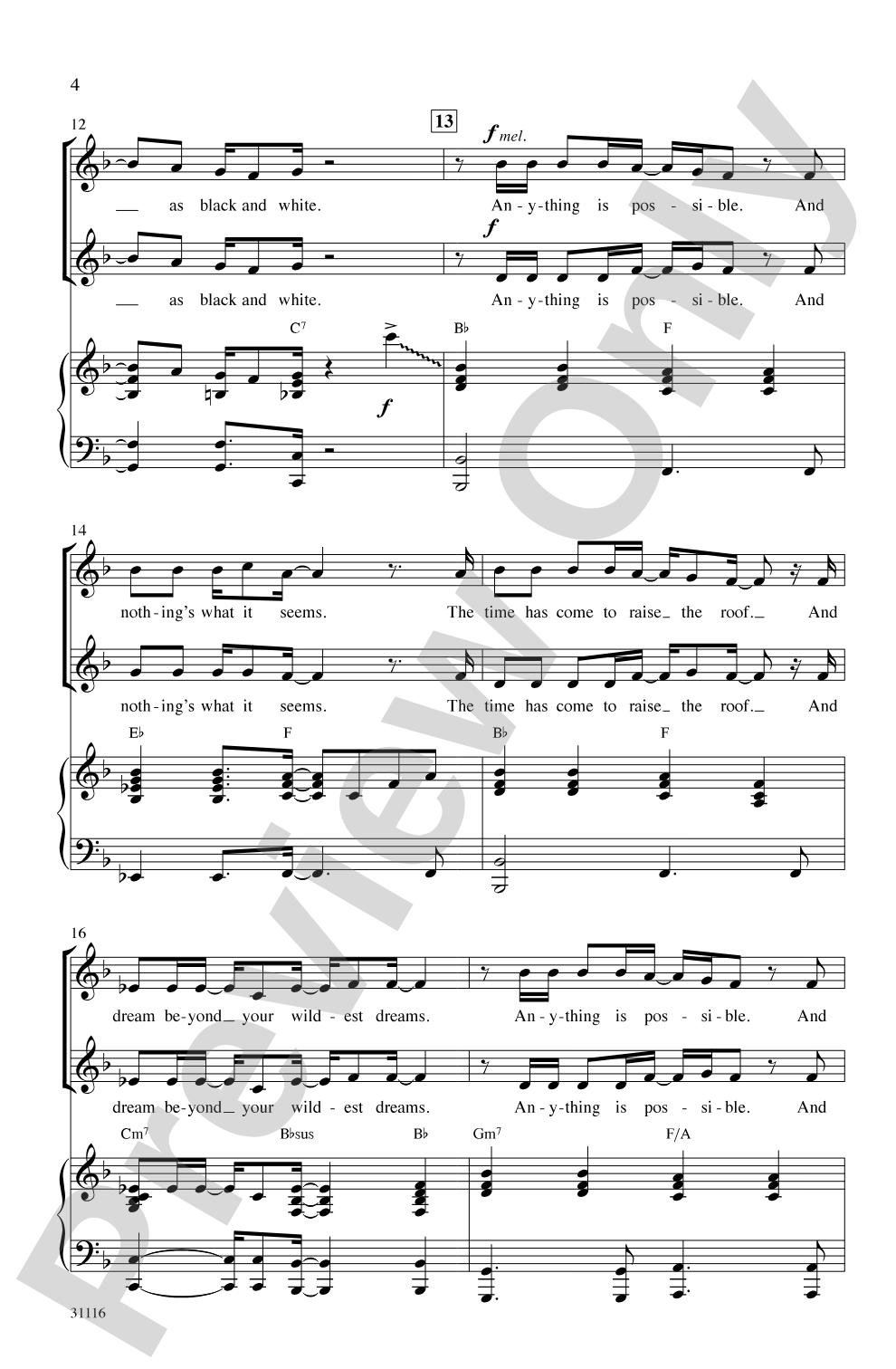 Anything Is Possible: 2-Part Choral Octavo