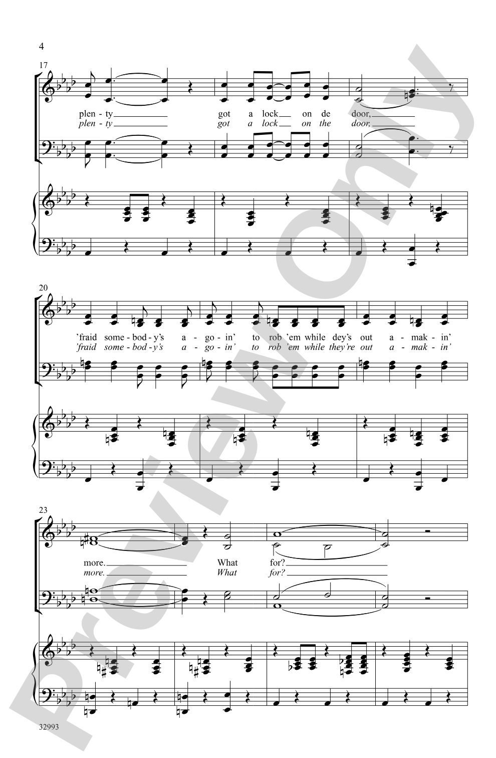I Got Plenty o' Nuttin': SATB Choral Octavo