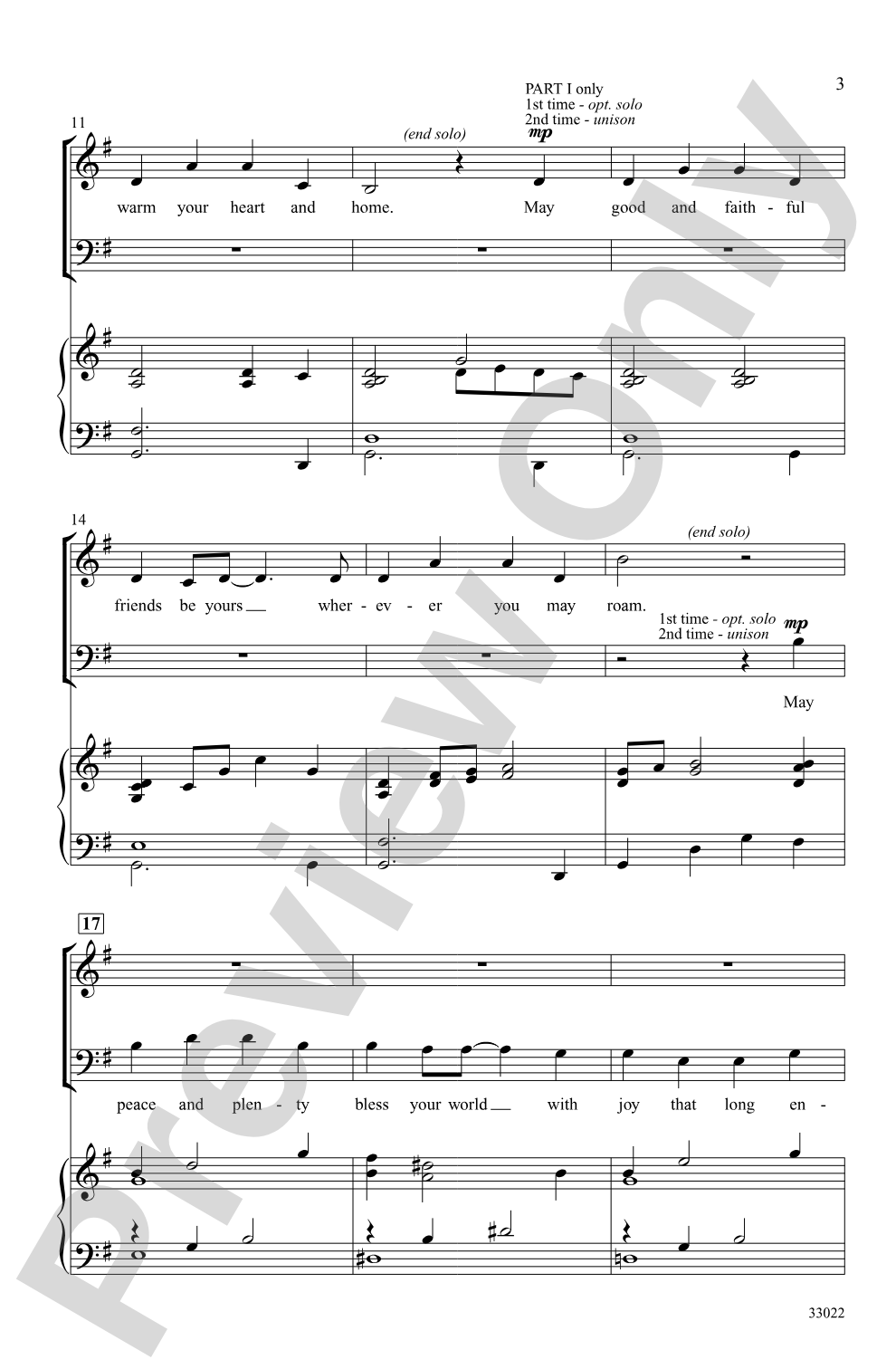 Until We Meet Again: 3-Part Mixed Choral Octavo