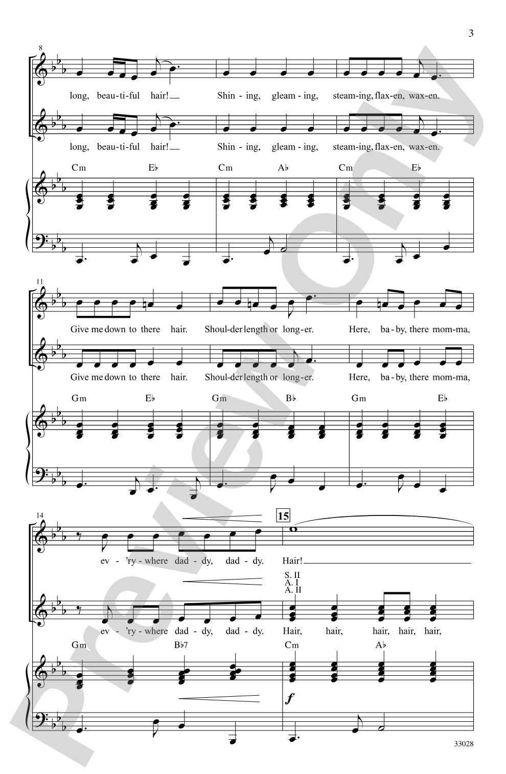 Hair: A Choral Medley: SSA Choral Octavo