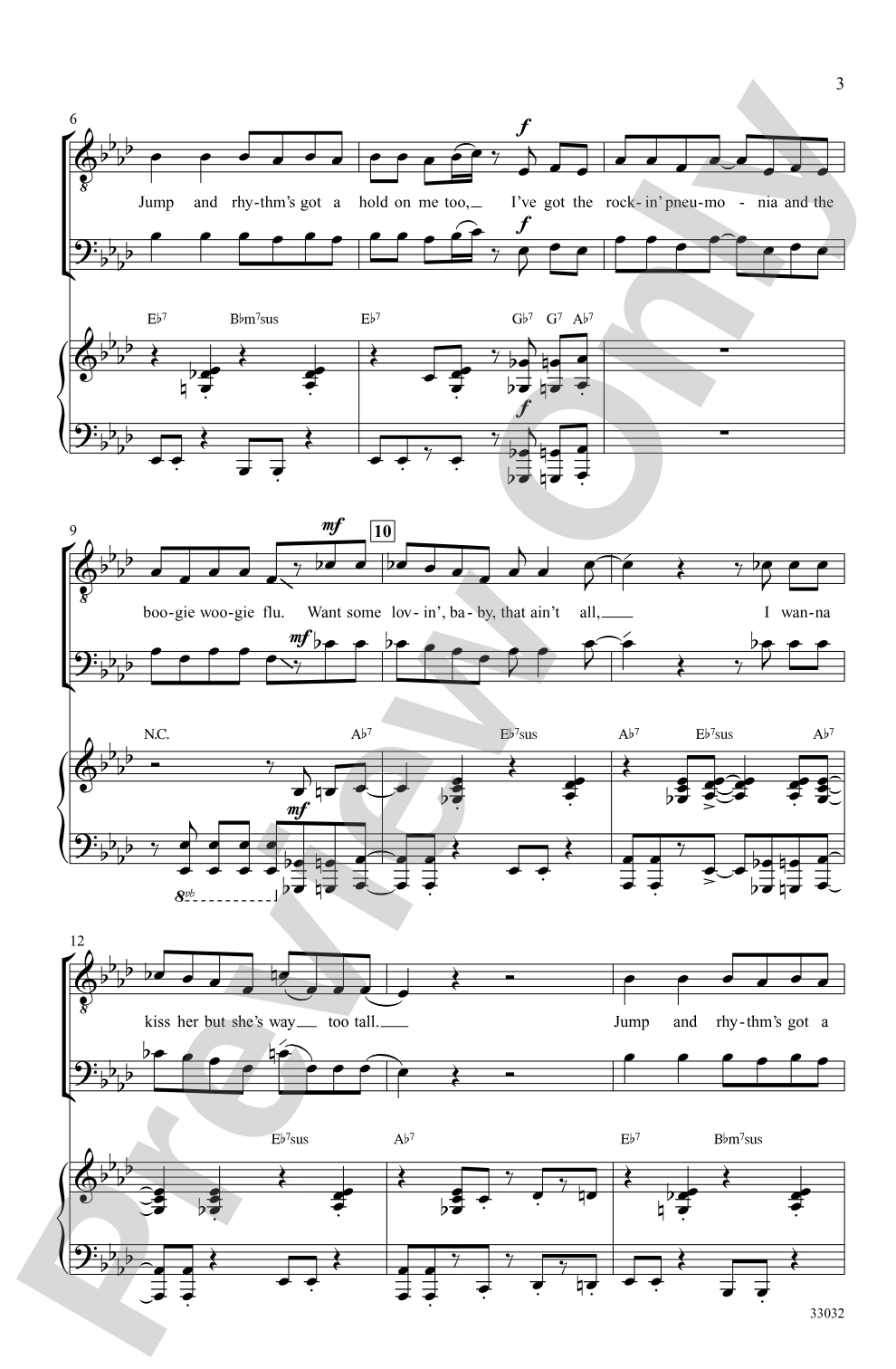 Rocking Pneumonia and the Boogie Woogie Flu: TTB Choral Octavo