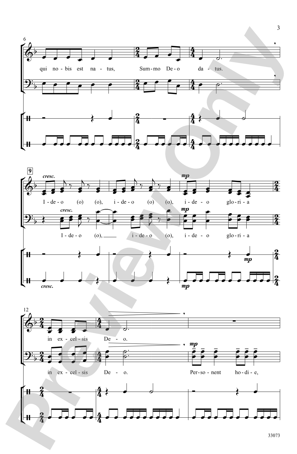 Personent Hodie: SATB <i>a cappella</i> Choral Octavo