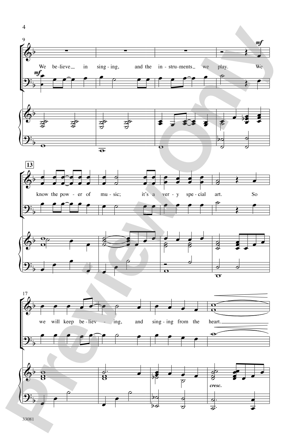 Don't Stop the Music: 3-Part Mixed Choral Octavo