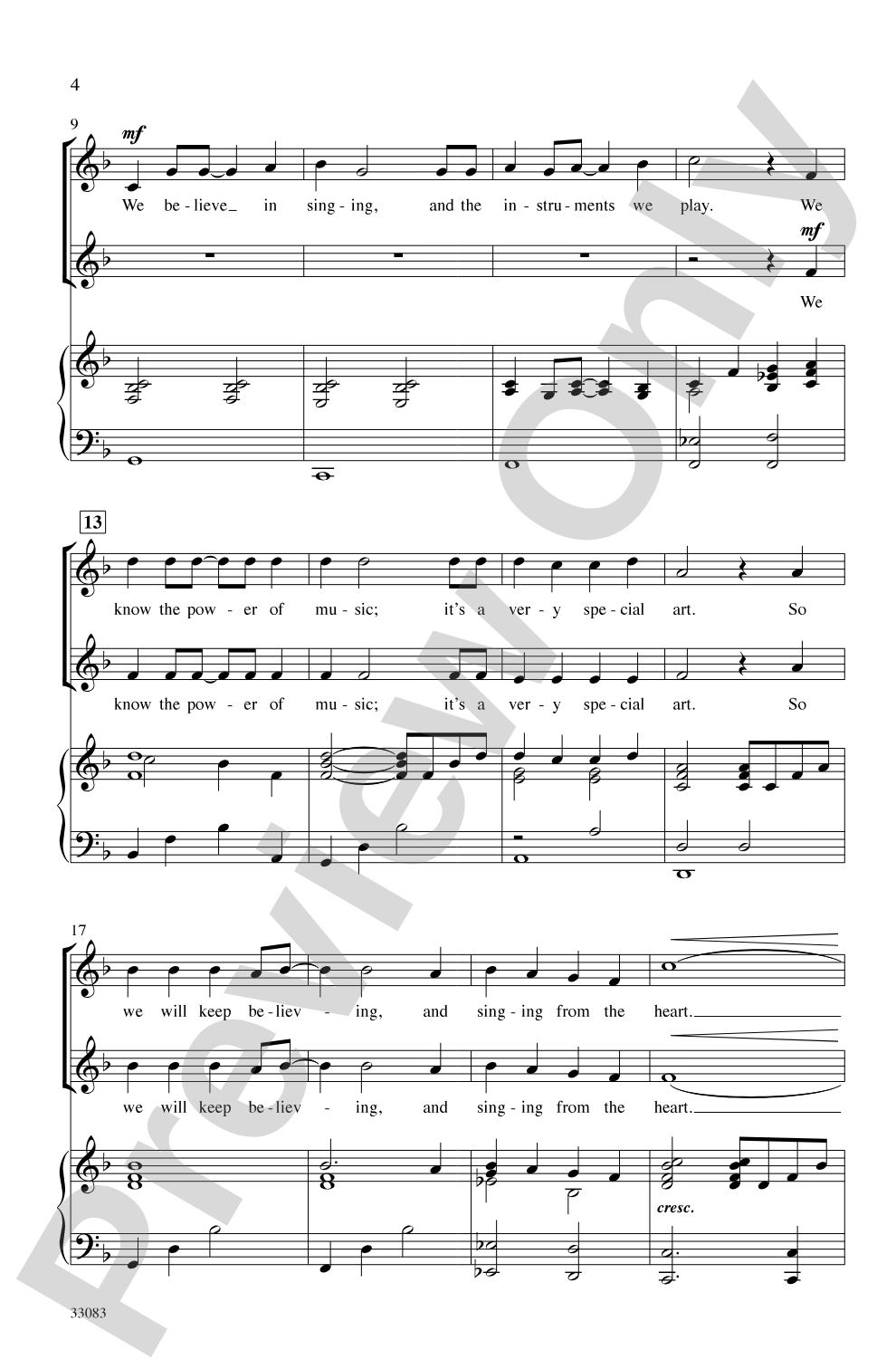 Don't Stop the Music: 2-Part Choral Octavo